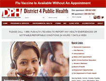 Tablet Screenshot of district4health.org